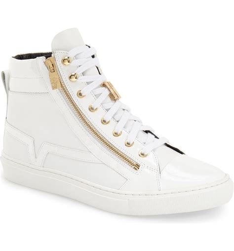 man sneakers versace|versace zipped high top sneakers.